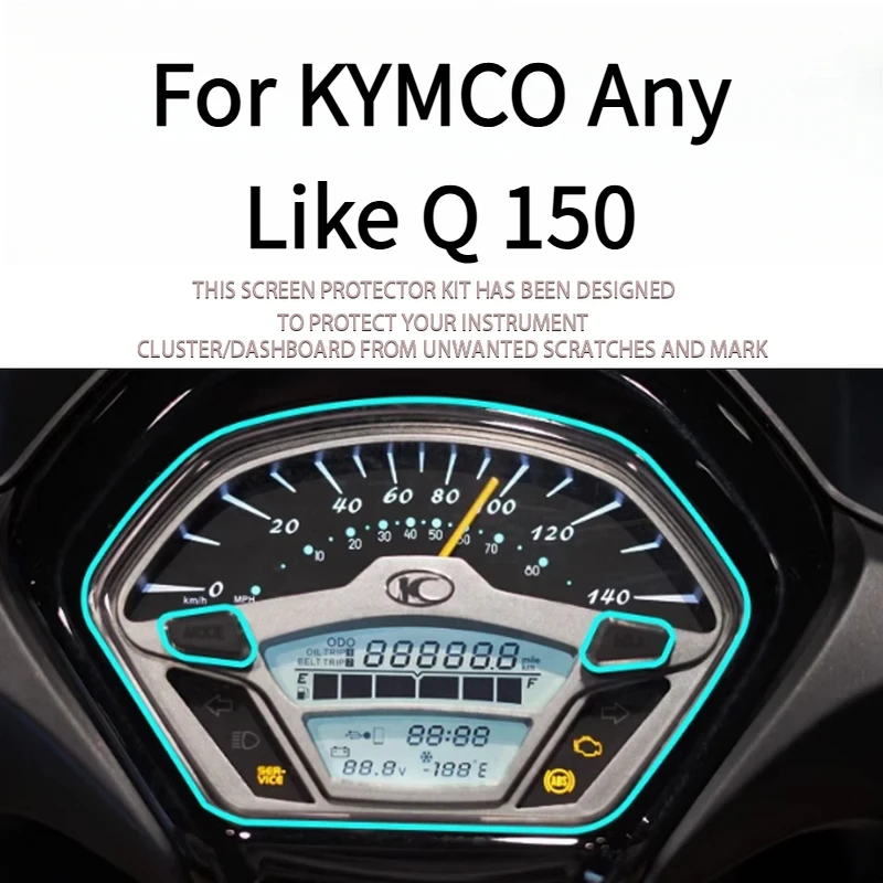 

For KYMCO Any Like Q 150 Scratches Protection Pelula For Motorcycle Screen Protector For Instrument Board