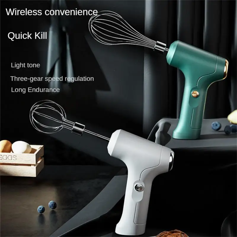 Portable Electric Food Mixer USB Wireless Hand 3 Speeds Powerful Dough Egg Beater Baking Cake Cream Whipper Kitchen Tool