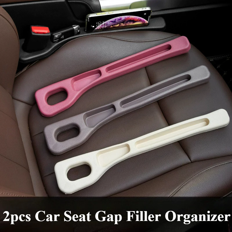 

2pcs Car Seat Gap Filler Organizer Waterproof Car Seat Gap Plug Strip with 2 Grooves Seat Gap Storage Auto Interior Accessories