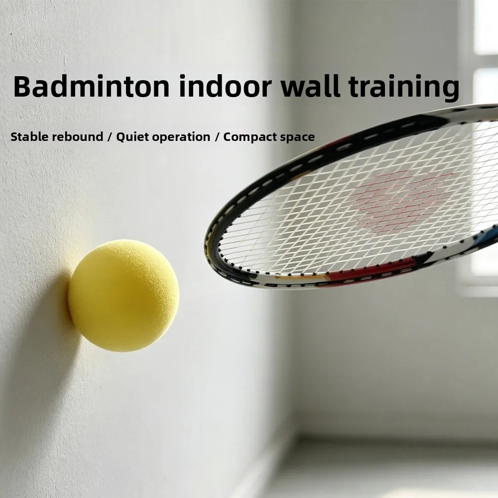 High Density Badminton Training Ball Wall Smash Warm up Elastic Bouncing Resistance Ball for Singles And Doubles Play