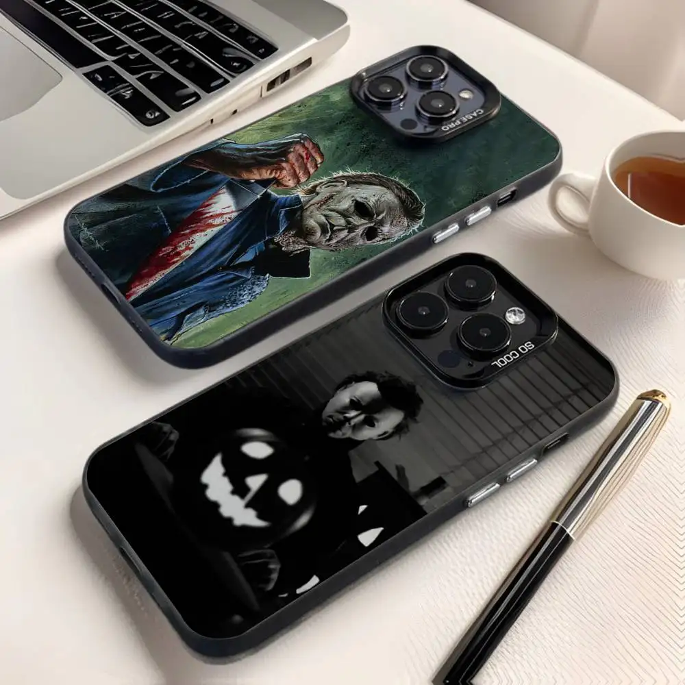 

Horror H-Halloween Michael Myers Phone Case For iPhone 16,15,14,13,12,11,8,7,Pro,Max,Plus,Mini,XS,SE Anti Fall Black Matte Hard