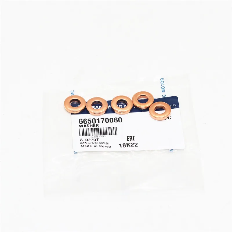 

6650170060 FOR SSANGYONG REXTON SUV 5 CYL 2.7 L TURBO DIESEL INJECTOR WASHER SET (5 EA)