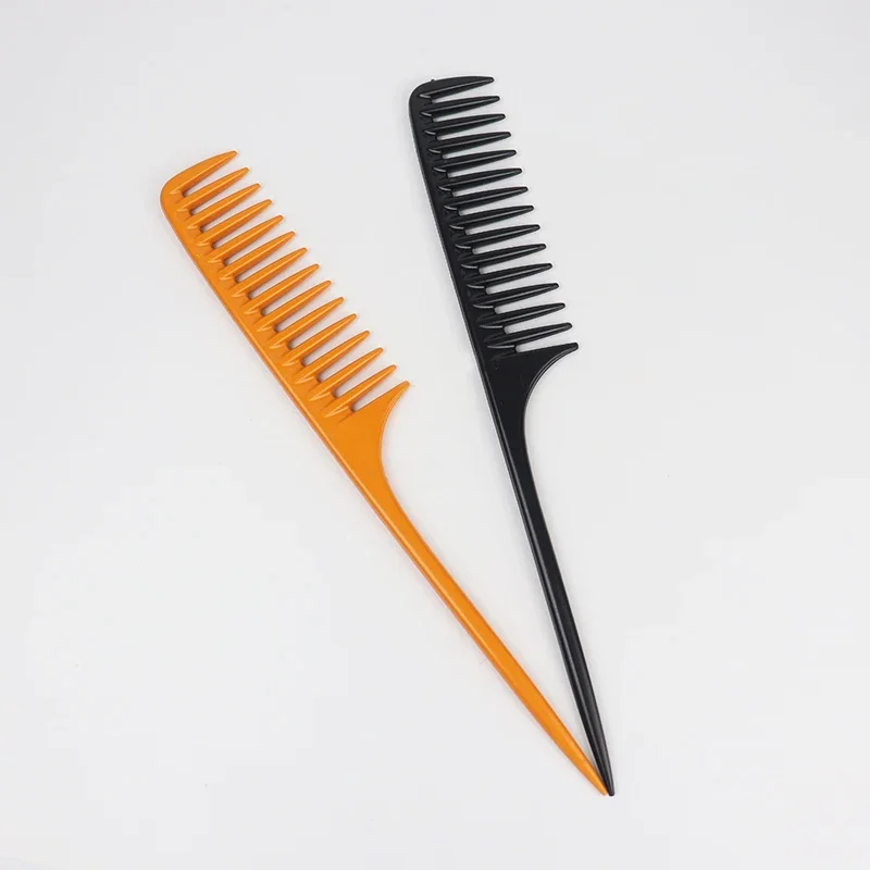 Mäusezchwanzkamm mit dünnem Griff, breitzinkiger Kamm, geeignet für alle Haartypen, für Salon- und Heimgebrauch als Haaraccessoire – Detail 4