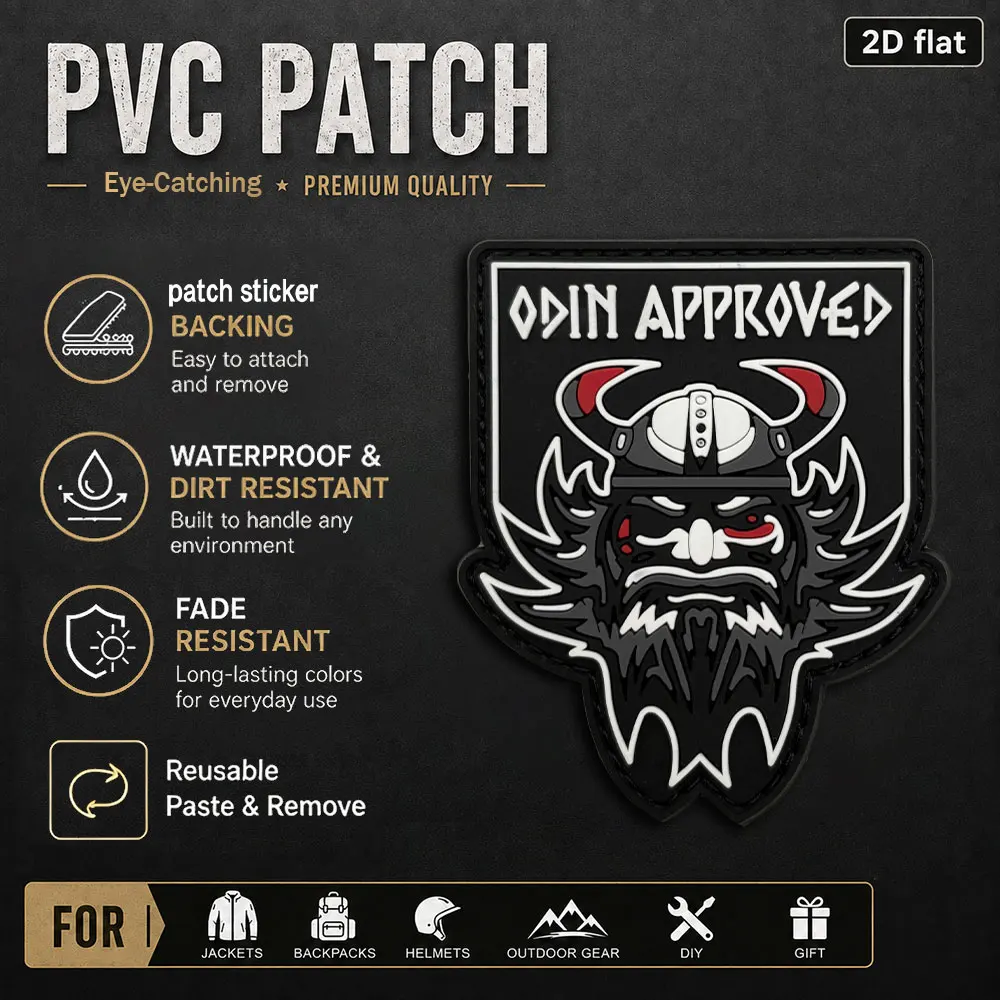 1Pc2Pc3Pc Optional Retro Character Helmet Art Print Pvc Glow-In-The-Dark Arm Patch Badge Clothing Modification Bag Versatile Decorative Accessory with Fleece Backing