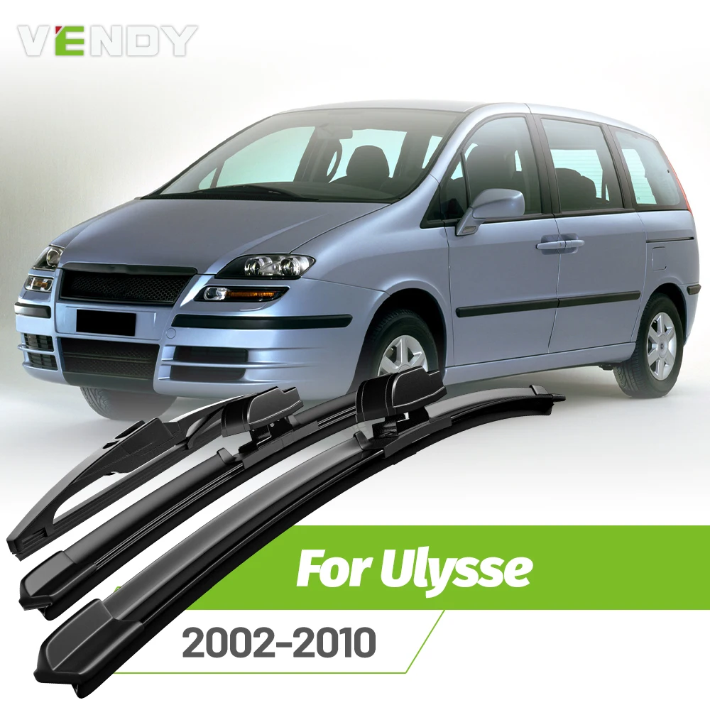 

Front & Rear Wiper Blades Set For Fiat Ulysse 2002-2010 Windshield Windscreen Window Rain Brushes 26"+26"+14"