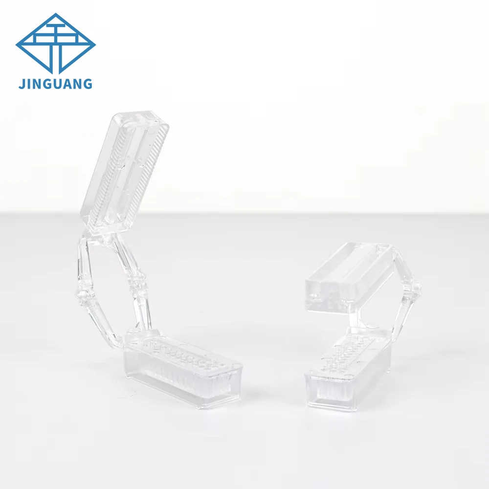 50pcs Disposable Dental Lab Plastic Articulator Anterior Half Arch Impression Tray Dental Half-Port Plastic Mold Splitting Frame
