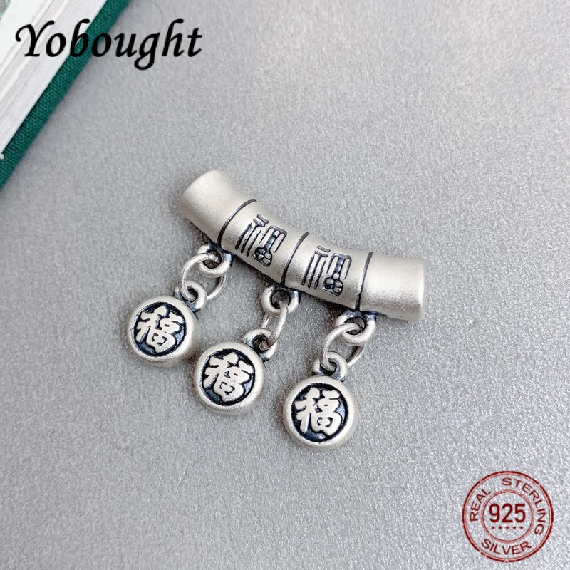 

999-фу серебряный изогнутый кулон с кисточкой Baifu, подходит для женских ювелирных изделий ручной работы, персонализированный ретро-кулон-цепочка на ключицу