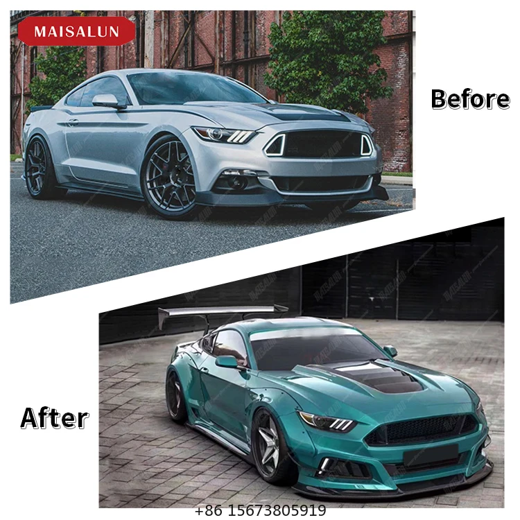 MAISALUN for  Robot 2015-2023 2 Wide Style FRP Fiber Glass Full Set Car Bumper Conversion Kit