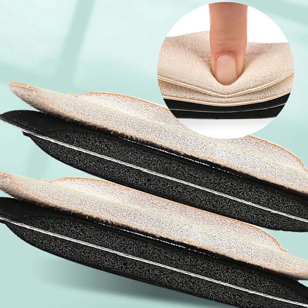 

4 Pairs Anti-wear Stickers Heel Protectors Inserts Shoe Pad High Heels Self-adhesive Cushion Lightweight Breathable Reusable