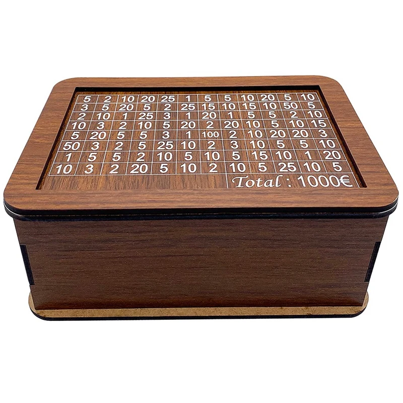 

1 PCS Money Box Wood -Money Box - Money Box Not To Be Opened - Money Box With Counter - Money Box Children's Savings Goal