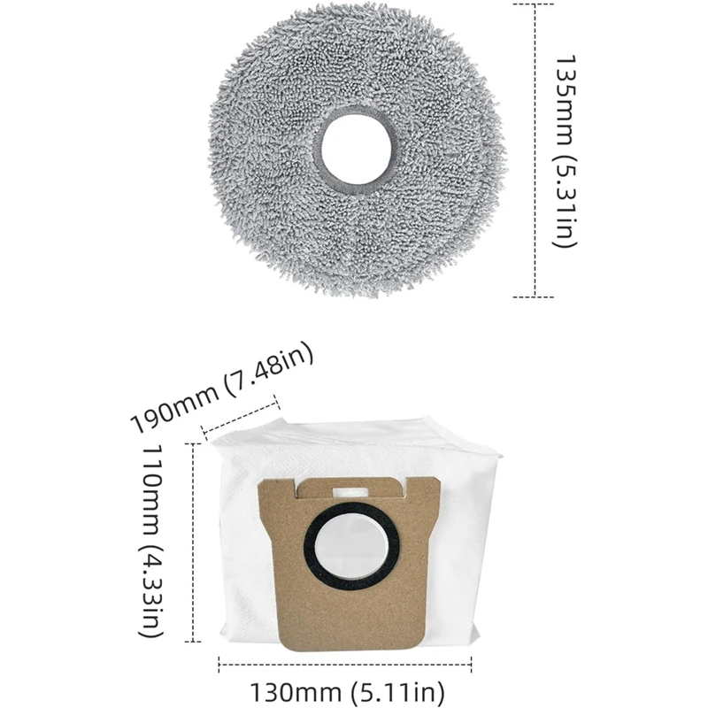 プロモーション! ロボット掃除機用スペアパーツ,メインブラシバッグ,集塵機,Dreame L10s ultraと互換性あり,l10 ultra