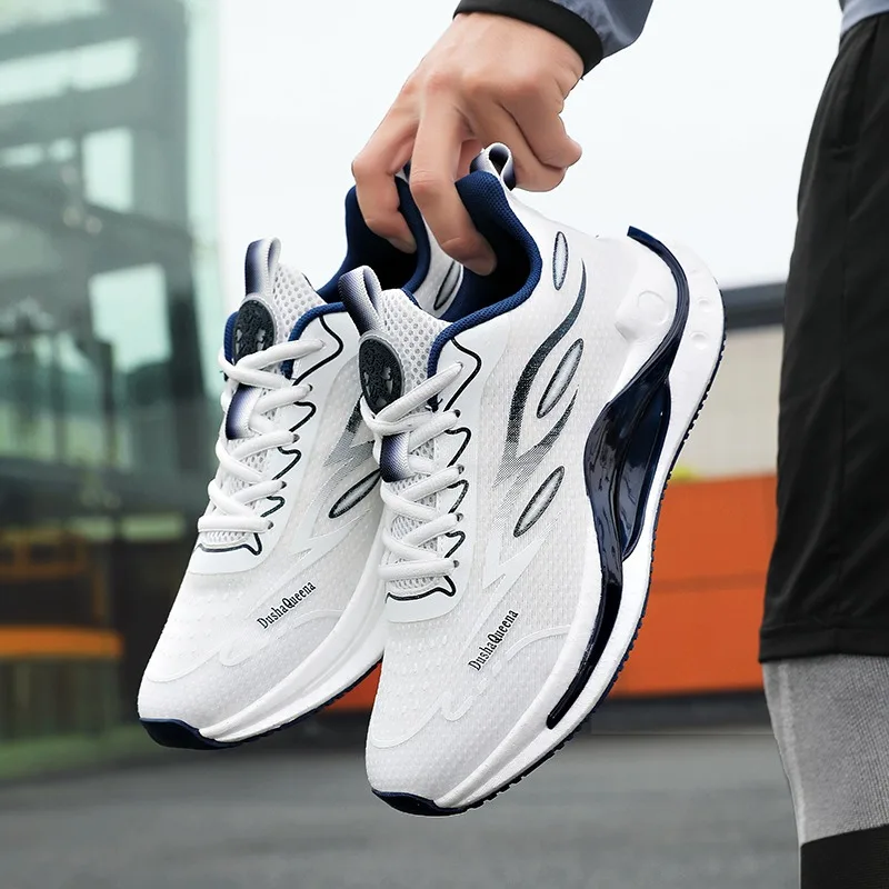 

Men's Breathable Mesh Running Sneakers Hot Sale Student Comfortable Air-cushion Sports Shoes Outdoor Men Casual Shoes Size 36-45