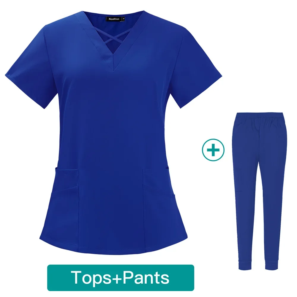 Uniformes médicaux pour femmes, ensembles de gommages pour médecins, accessoires pour infirmières chirurgicales, hôpital, clinique dentaire, beauté, Spa, laboratoire, vêtements de travail
