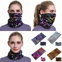 Beautiful Leopard Print Headdress Deporte Sport Face Mask For Women Cycling Bandanas Tube Headband Female Balaclava Head Scarf