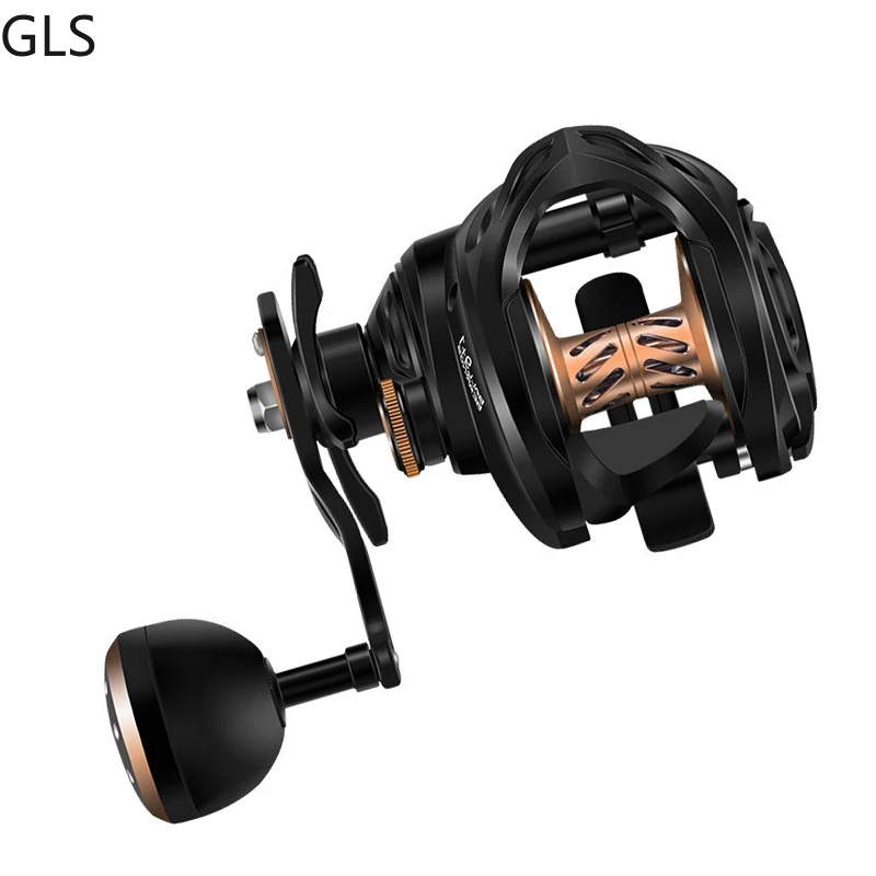 

GLS New Gear Ratio 6.3:1 High Speed Baitcasting Fishing Reel 9+1BB Metal Deep Spool Ultra Light Fishing Wheel