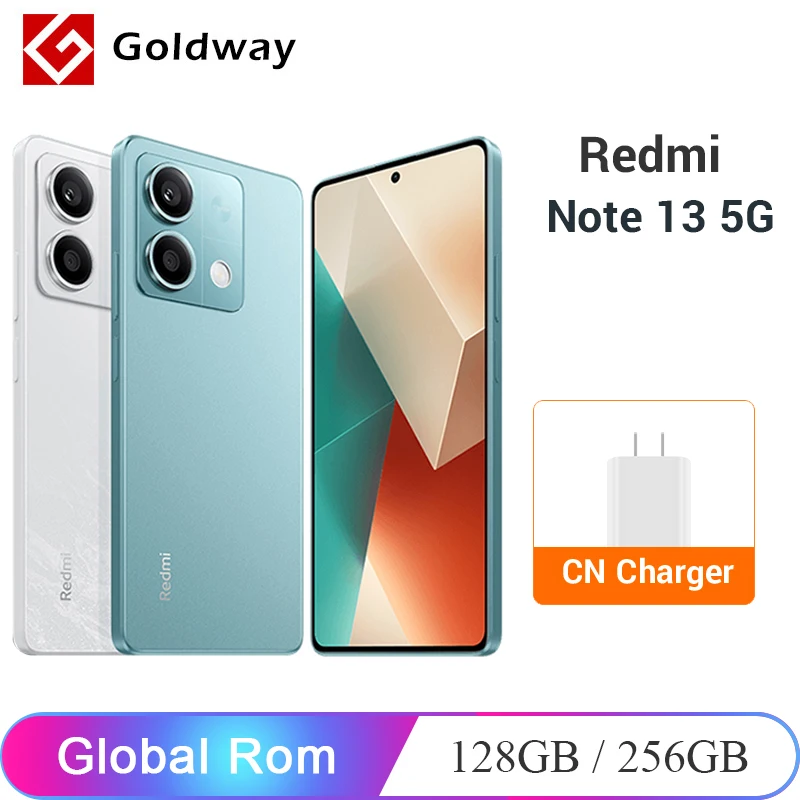 Global ROM Xiaomi Redmi Note 13 5G Smartphone MTK Dimensity 6080 Octa Core 108MP Main Camera 120Hz AMOLED Screen 5000mAh Battery