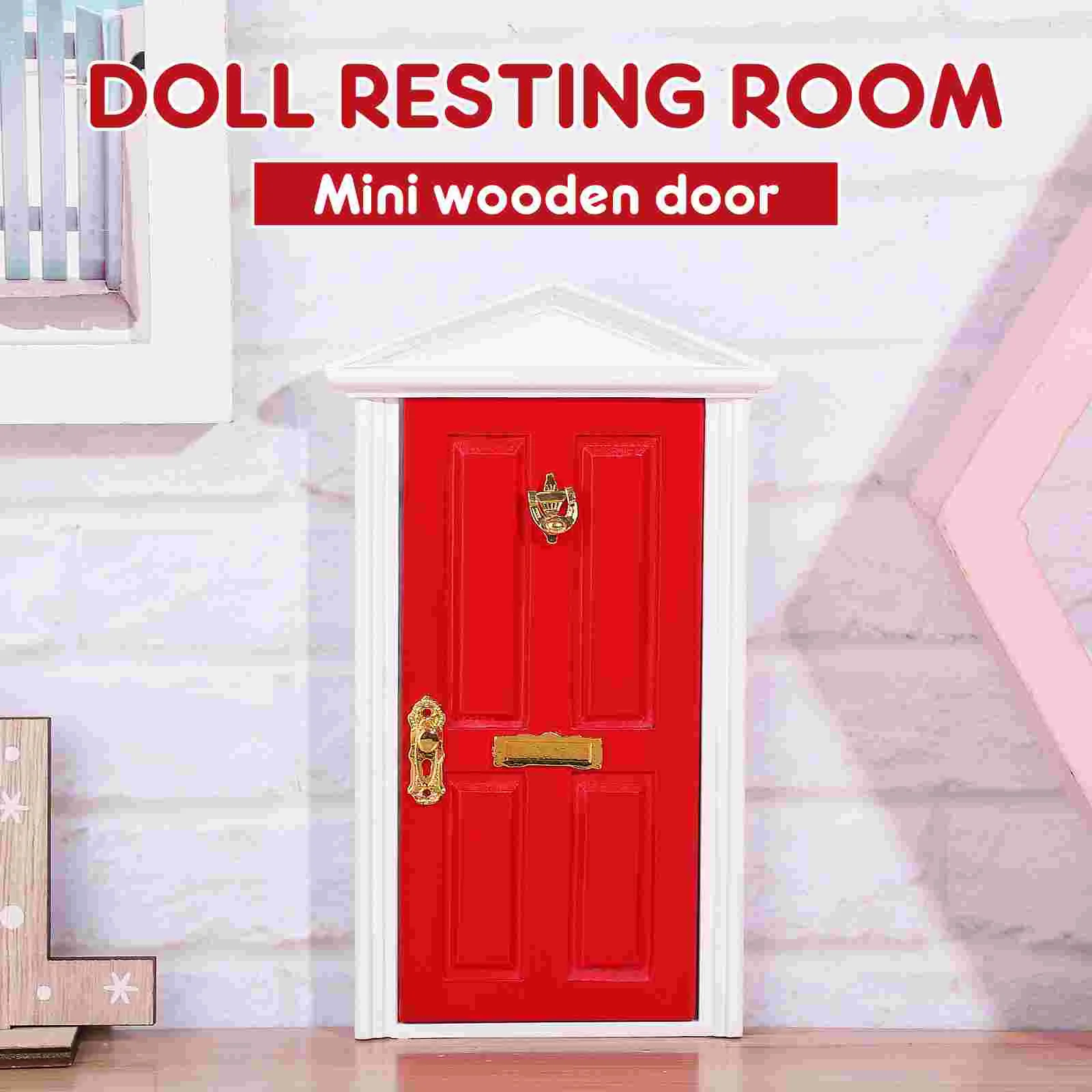 Miniature Door for Home Accessory Wooden Model Accessories Doors and Windows Furniture DIY