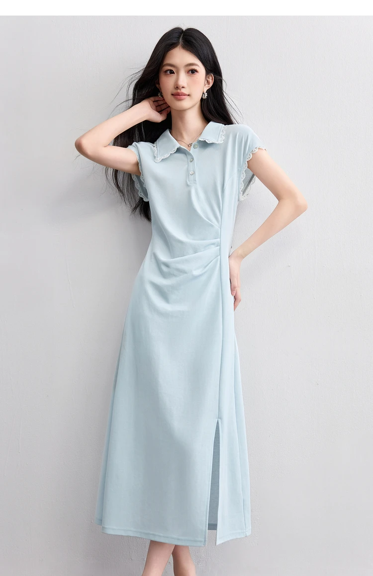 

SENTUBILA Women's Summer Elegant Long Knitted Dresses 2025 New Collection Lace Bandage Short Sleeveless Dress Clothing T52LM2291