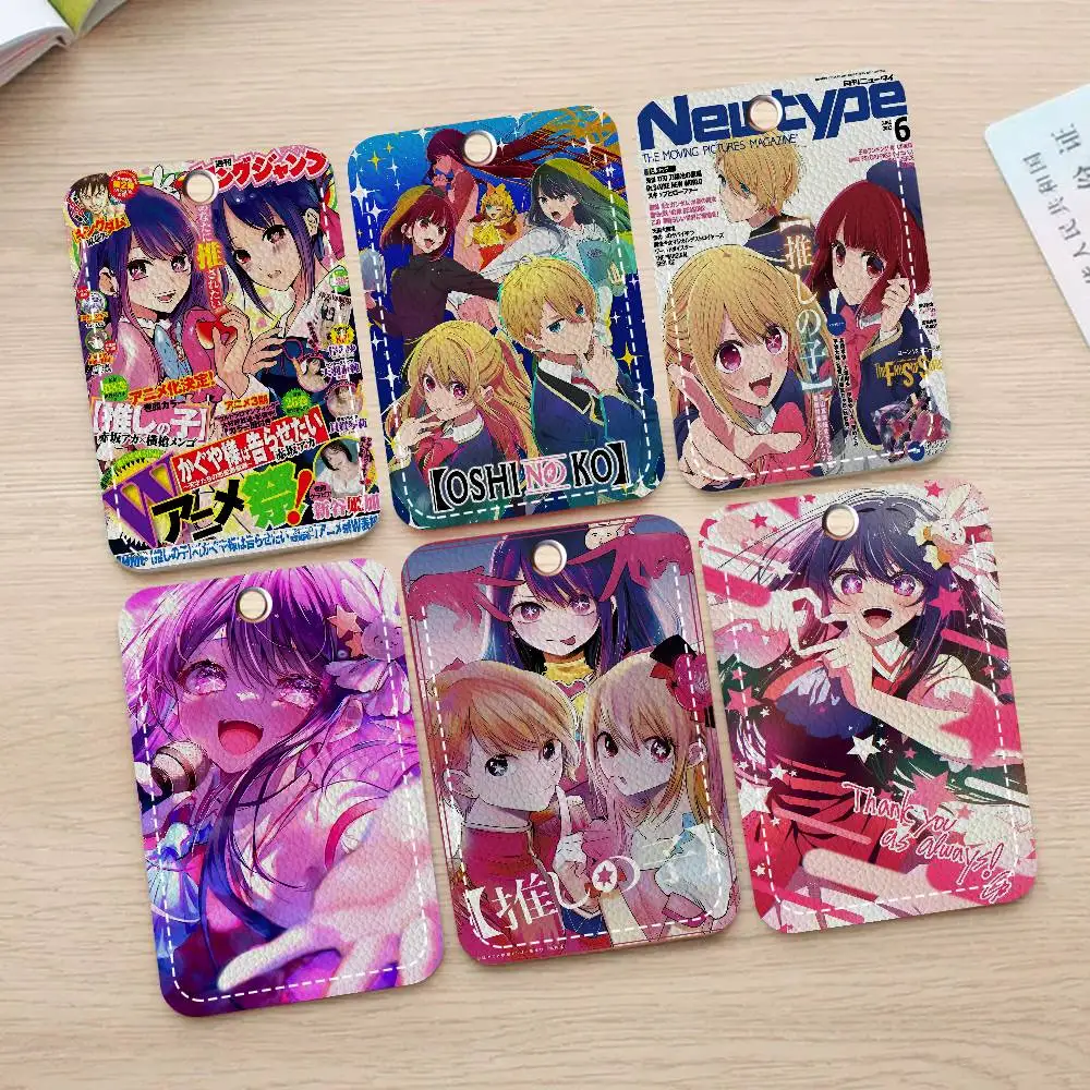 

Кожаный чехол для пропуска/карты доступа Oshi no Ko (1 шт.), брелок для ключей, держатель для ID-карт