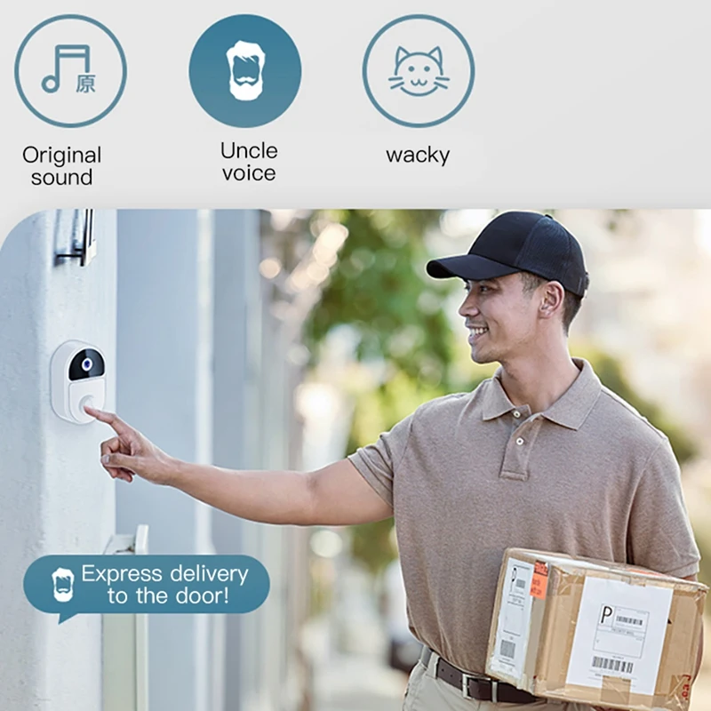 A86G-V9 Wifi Video Doorbell Smart Wireless Door Doorbell Outdoor HD Real-Time Voice Intercom Camera Access Control System