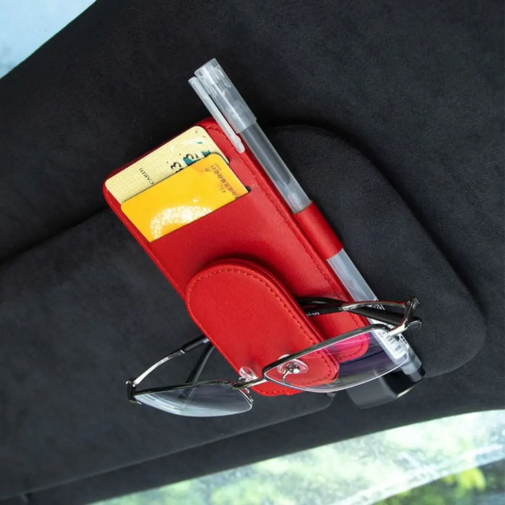 Carro Sun Visor Óculos Clip, Óculos De Sol Clip, Cartão, Ticket Holder, Stand Fastener, Pen Case, Óculos, Acessórios Do Carro