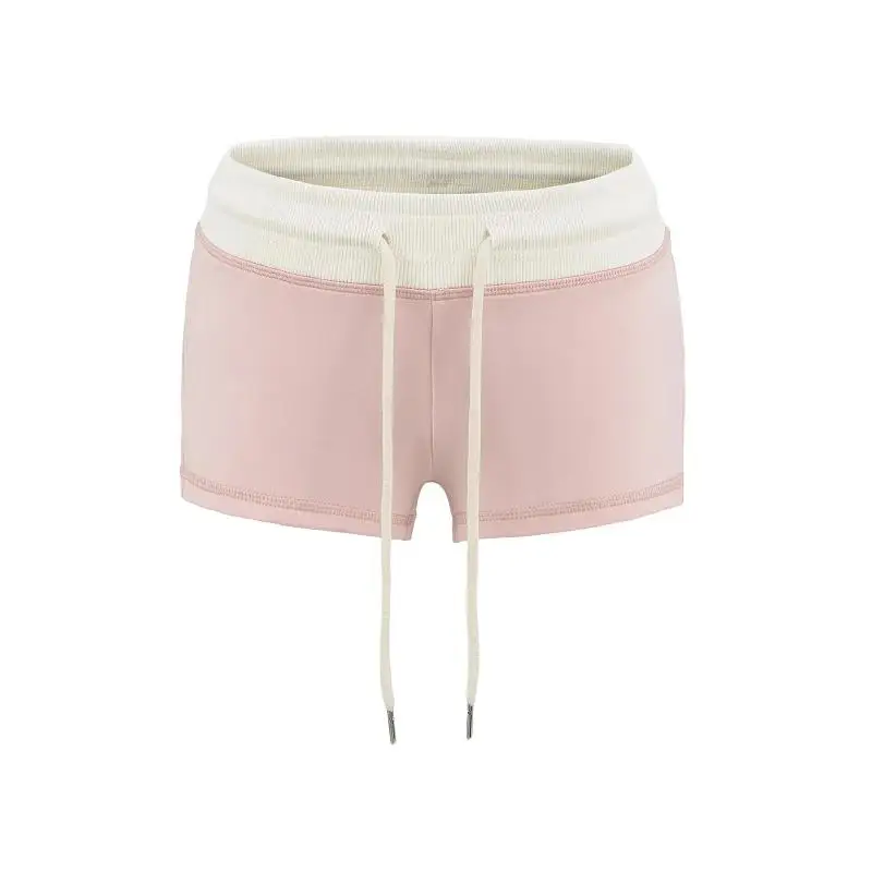 Slim Fit Color Blo ort Pants Women's Spor Sle Elastied Bootcut Hotpants Streetwear Polyester Spandex Blend