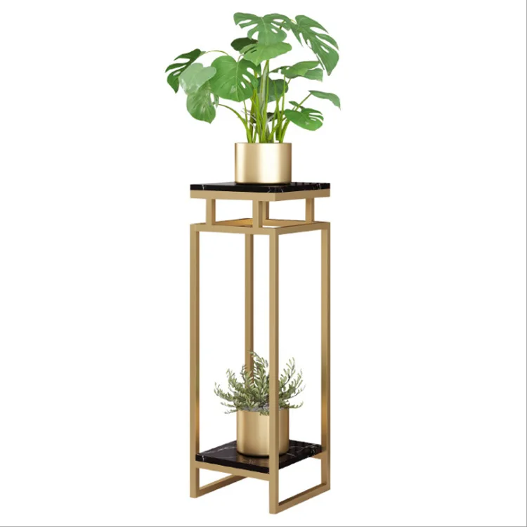 New Chinese-style simple floor-to-ceiling flower stand, living room entrance, balcony shelf, light luxuryindoormarblemetalstandf