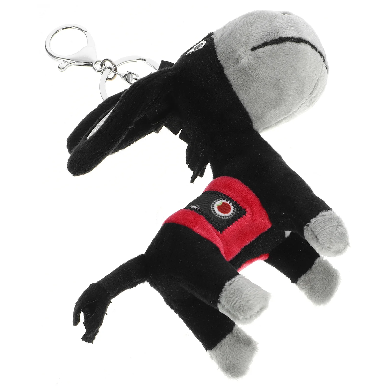 of The Lid Donkey Keychain Ornament Little Stuffed Backpack Pendant Black Plush Keychains Child