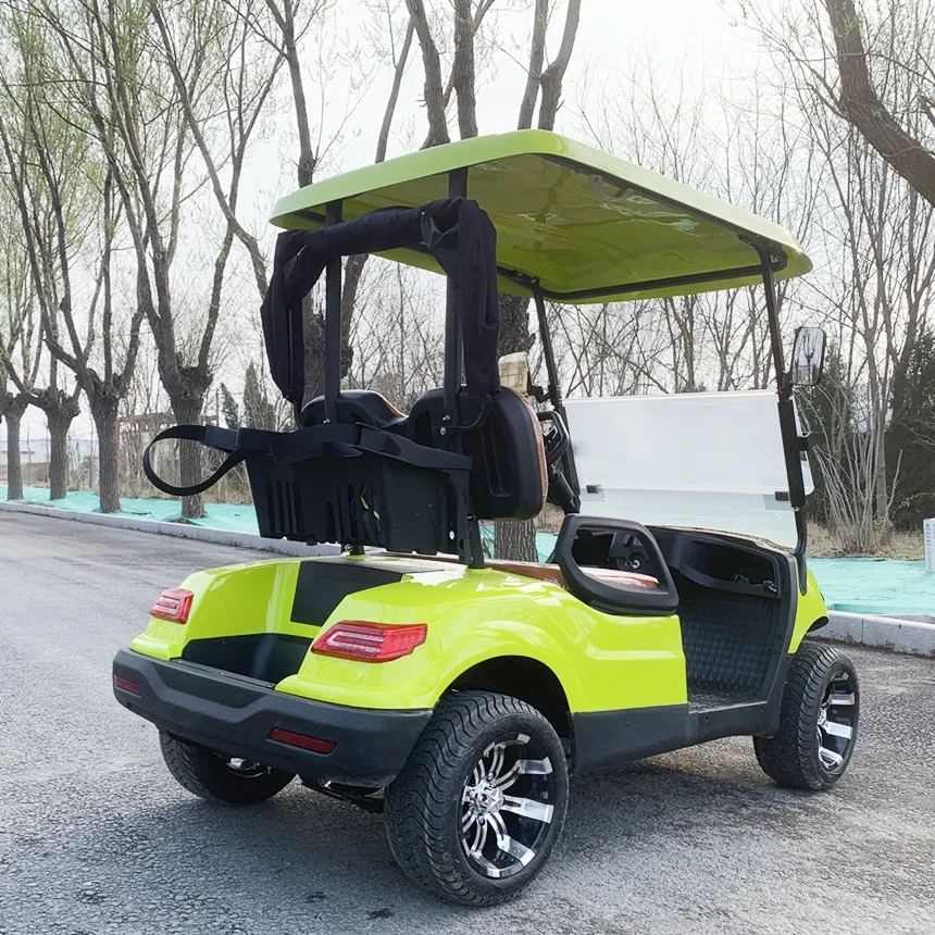 Sospensione anteriore indipendente il carrello da Golf a 2 posti elettrico con cinghie per sacca da Golf e cestino e secchio di sabbia carrello da Golf elettrico