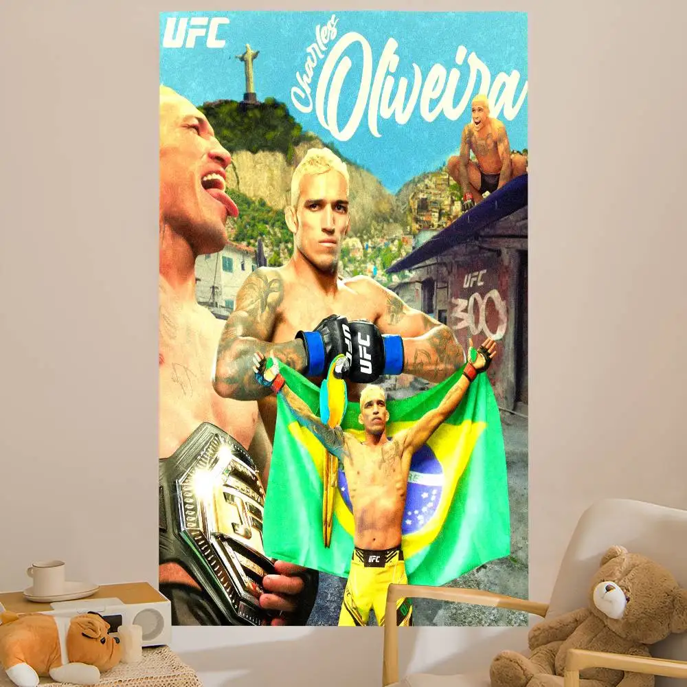 C-Charles Oliveira S Colorful Tapestry Wall Hanging Hanging Tarot Hippie Wall Rugs Dorm Wall Art Decor