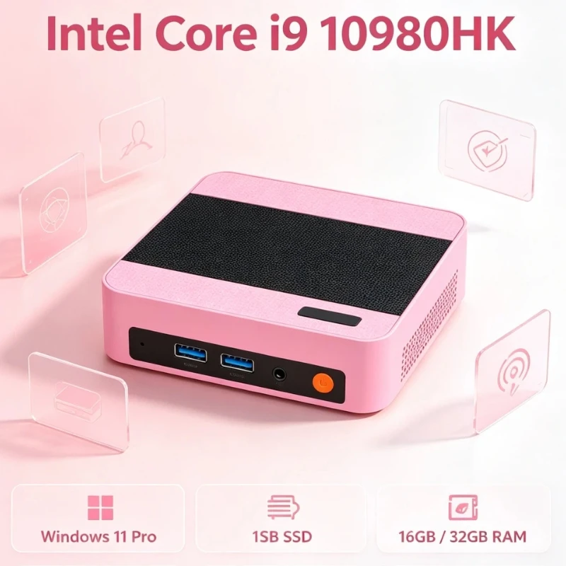 Mini PC Intel Core I9 10980HK Windows 11 Mini pc 16GB RAM 2TB SSD Wifi 6 BT5.2 For Office use Gaming Mini Host 3 Screen Display