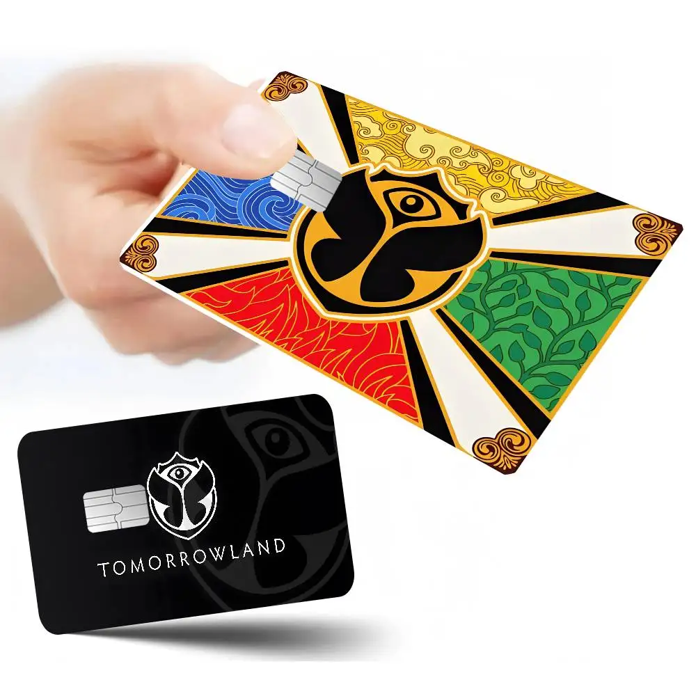 تومورولاند مهرجان الموسيقى أنيمي موضة لطيف الكرتون القط اللوحة أنيمي لعبة فريدة من نوعها ملصق حالة الجلد لبطاقة الائتمان لا رقاقة #5