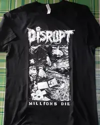 Disrupt Milions Die t-shirt black vintage full sizes S to 5XL TT6502