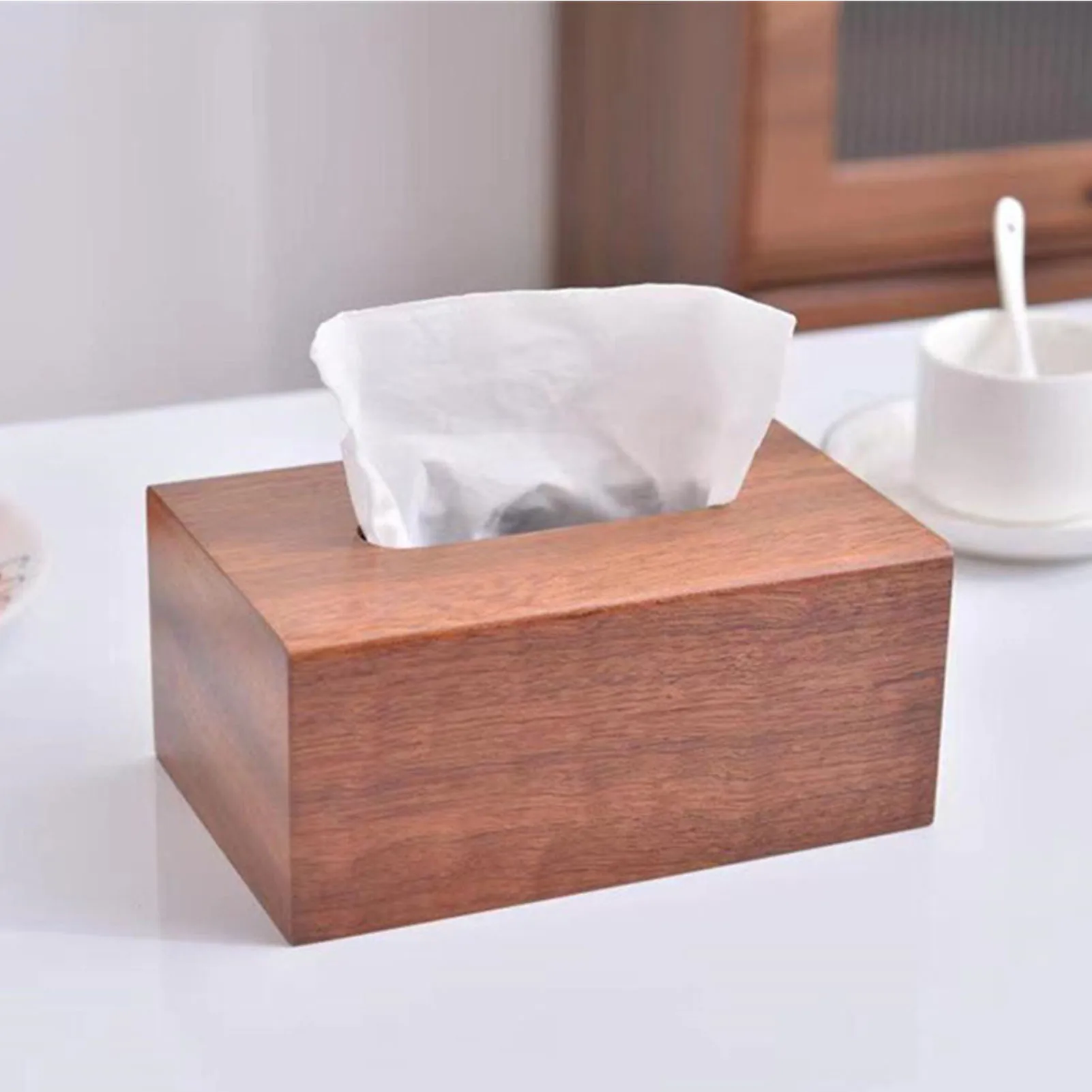 Creative Household Wooden Tissue Box Pumping Box Napkin Box Wood Wet Tissue Holder Dispenser Home Napkin Organizer Storage Boxs