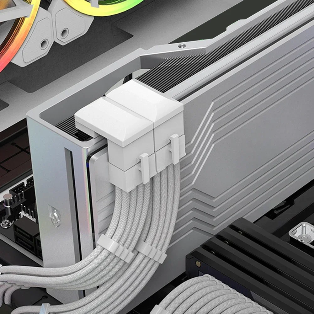 180 Graden 8 Pin Vrouwelijk Naar 8 Pin Mannelijke Adapter Desktop Computer U Gevormde Hoek Power Adapter Diy Accessoires Voor Grafische Kaart