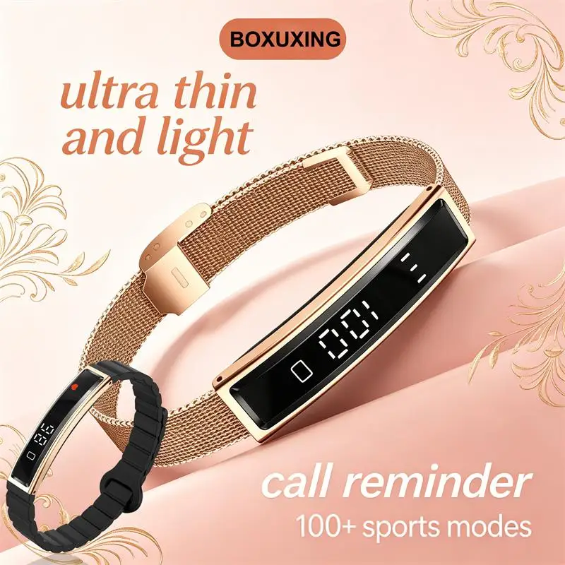 2026New Fashion Women Smart Bracelet Heart Rate Waterproof S