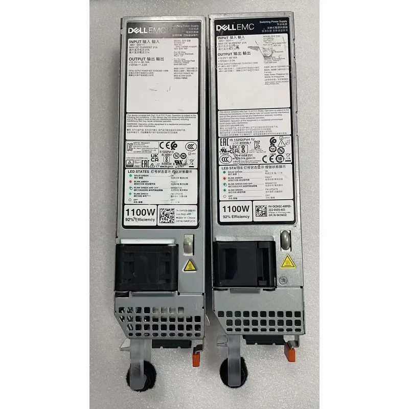 for Dell EMC 1100W 48V DC Power Supply for D1100D-S0 Server PSU Redundant Hot Swap Module High Efficiency Data Center