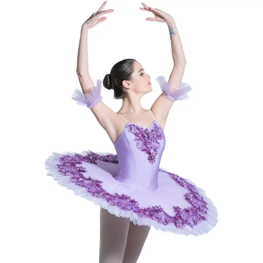 BLL083 Stunning Lilac color Ballet Costume Pre-professional Ballet Tutu Girl & Women stage performance Pancake Tutu