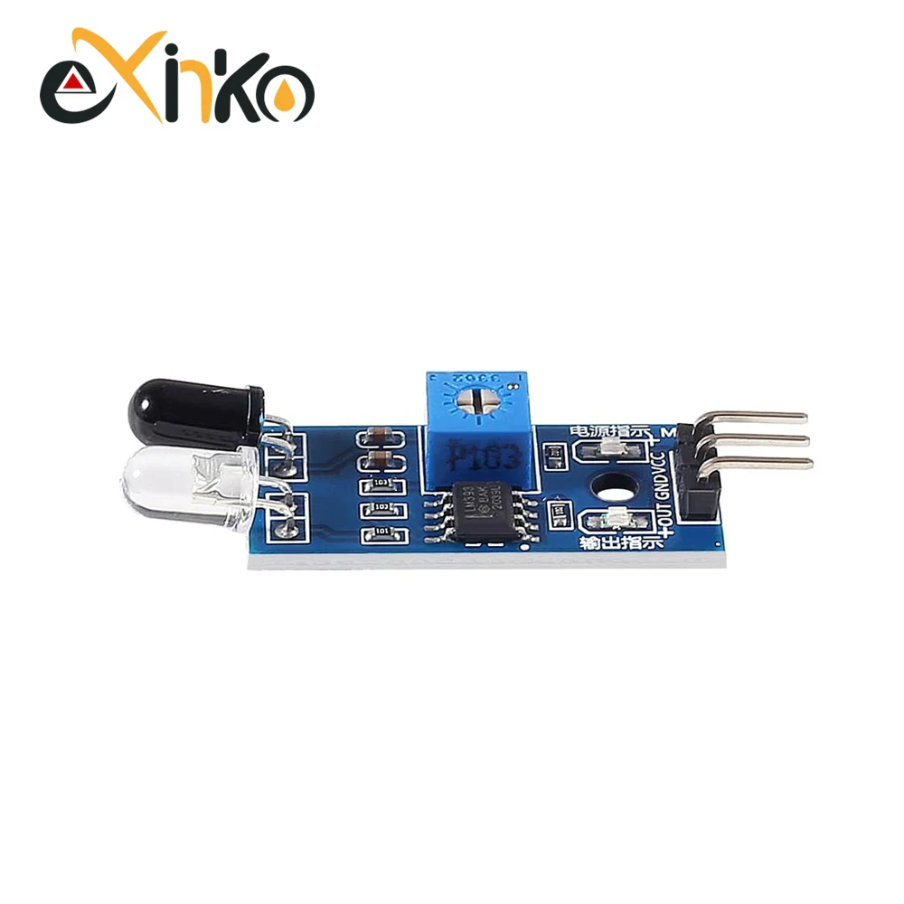 Módulo de Sensor de evitación de obstáculos infrarrojo IR, 5/10 Uds., para Arduino Diy, Robot de coche inteligente, fotoeléctrico reflectante de 3