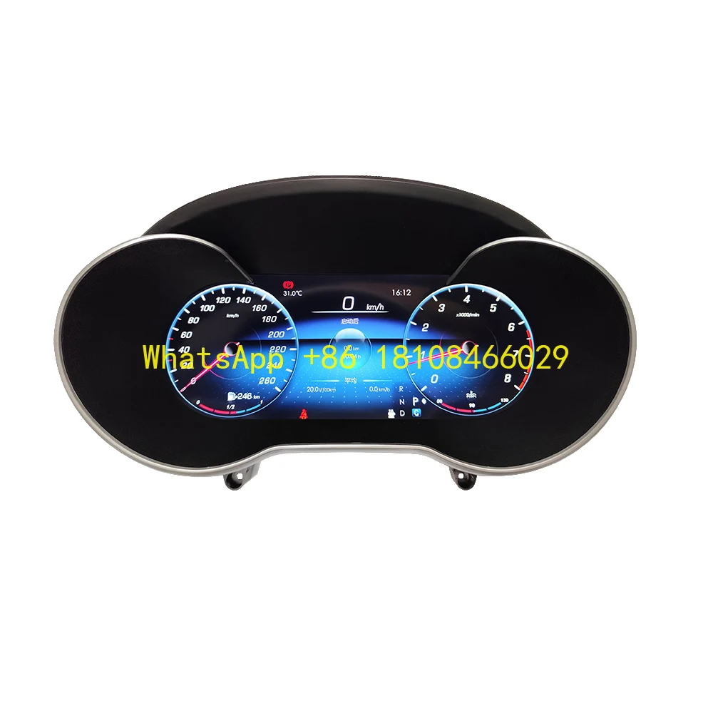 

12.3'' LCD Dashboard for Mercedes Benz C-Class W205 2015-2018 Plug and Play LCD Odometer Virtual Digital Cluster Cockpit