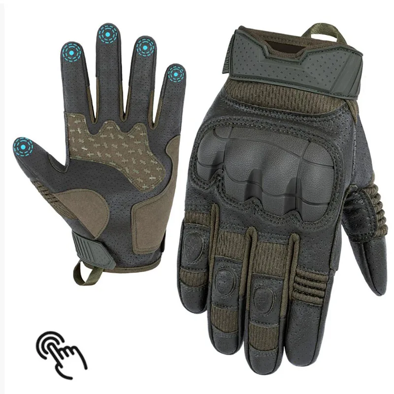 Men Tactical Gloves Touch Screen Cycling Sports Outdoor Motorcycle Gloves Riding  Running Hunting Airsoft Combat Gloves