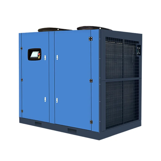 Two Stage 37kw 55KW 75KW 90KW 110KW 132KW 160KW PM VSD Silent Screw Air Compressors Manufacturer
