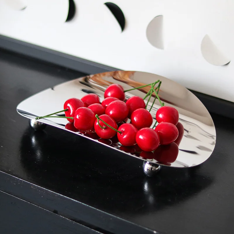 

Абстрактное искусство, полукруглая складная тарелка с фруктами, украшения, ценные домашние металлические орехи, сухофрукты, закуски, тарелка для хранения, аксессуары