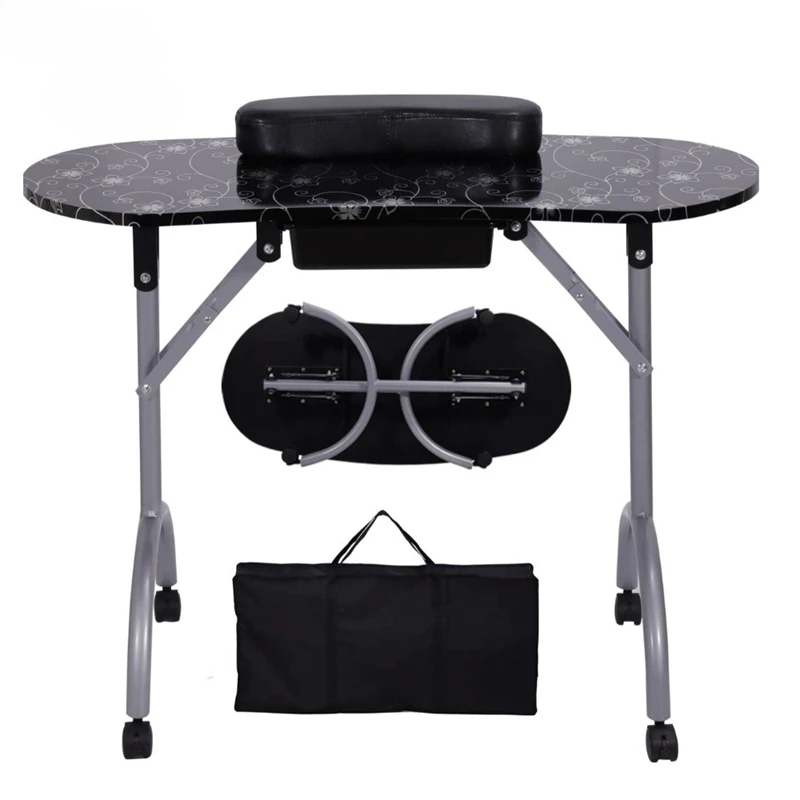 

Foldable Professional Nail Tables Salon Furniture Manicurist Tattoo Nail Manicure Table with Storage Nail Art Manicure Table