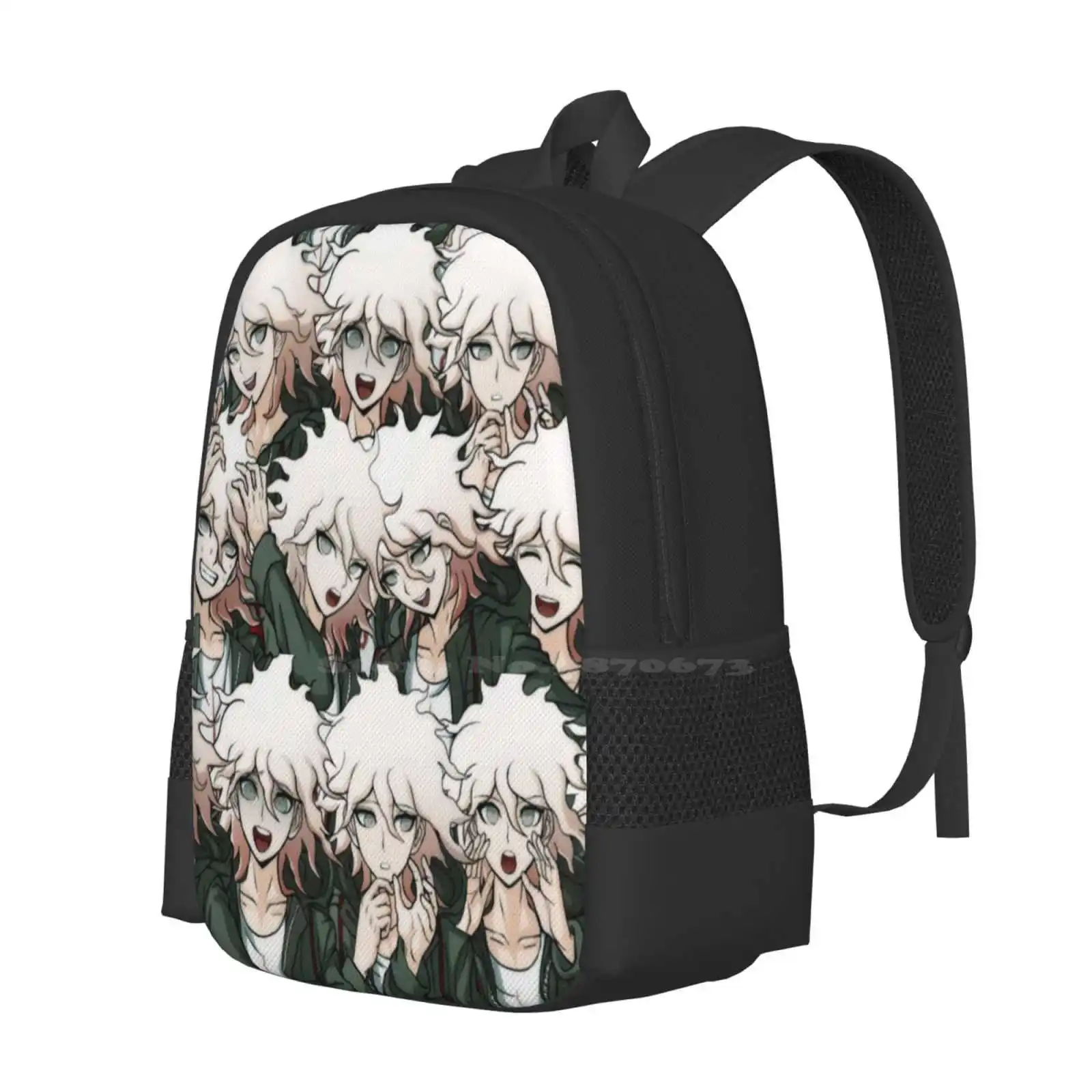 حقيبة ظهر بتصميم نمط Nagito Komaeda حقيبة ظهر للطلاب Nagito Komaeda Lucky Student Ultimate Despair Class 77 B Danganronpa #2
