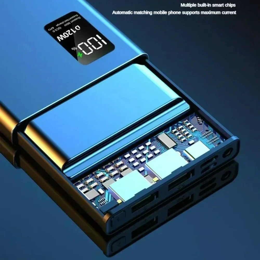 20000mAh For IPhone  Samsung Huawei High Capacity Power Bank 120W Fast Charging Powerbank Portable Battery Charger
