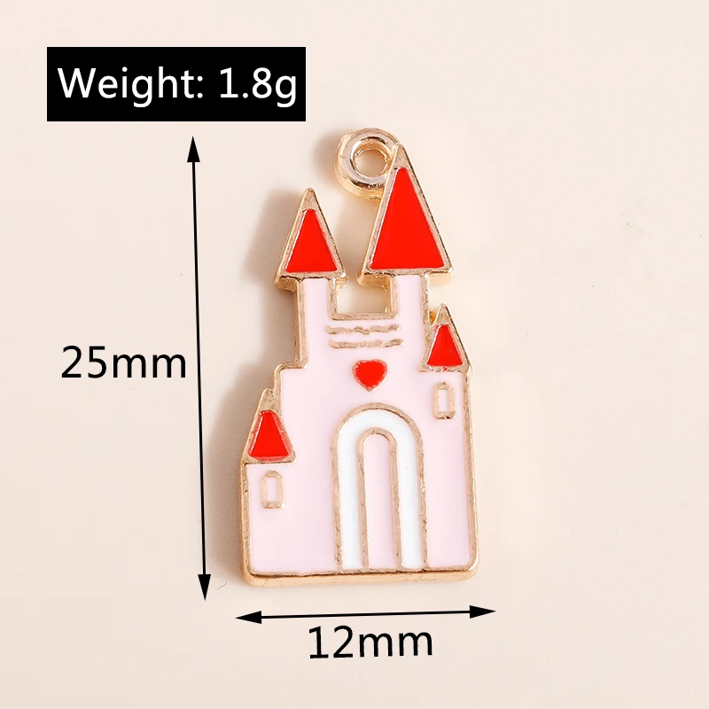 20 Stück niedliche, gemischte Emaille-Halloween-Kürbis-Schloss-Anhänger zum Basteln von DIY-Ohrringen, Halsketten, Armbändern und Schmuckzubehör – Detail 7