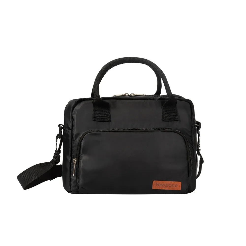 Practical Portable Nylon Lunch Bag 11 L Handheld Insulated Handbag Waterproof Flower Printed Diaper Bag Men