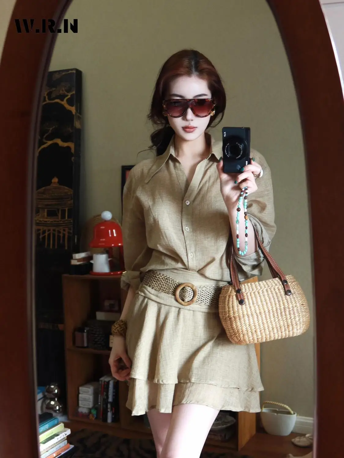 빈티지 긴 소매 턴 다운 칼라 기본 미니 셔츠 드레스 여성의 우아한 클래식 오피스 레이디 솔리드 a 라인 블라우스 드레스