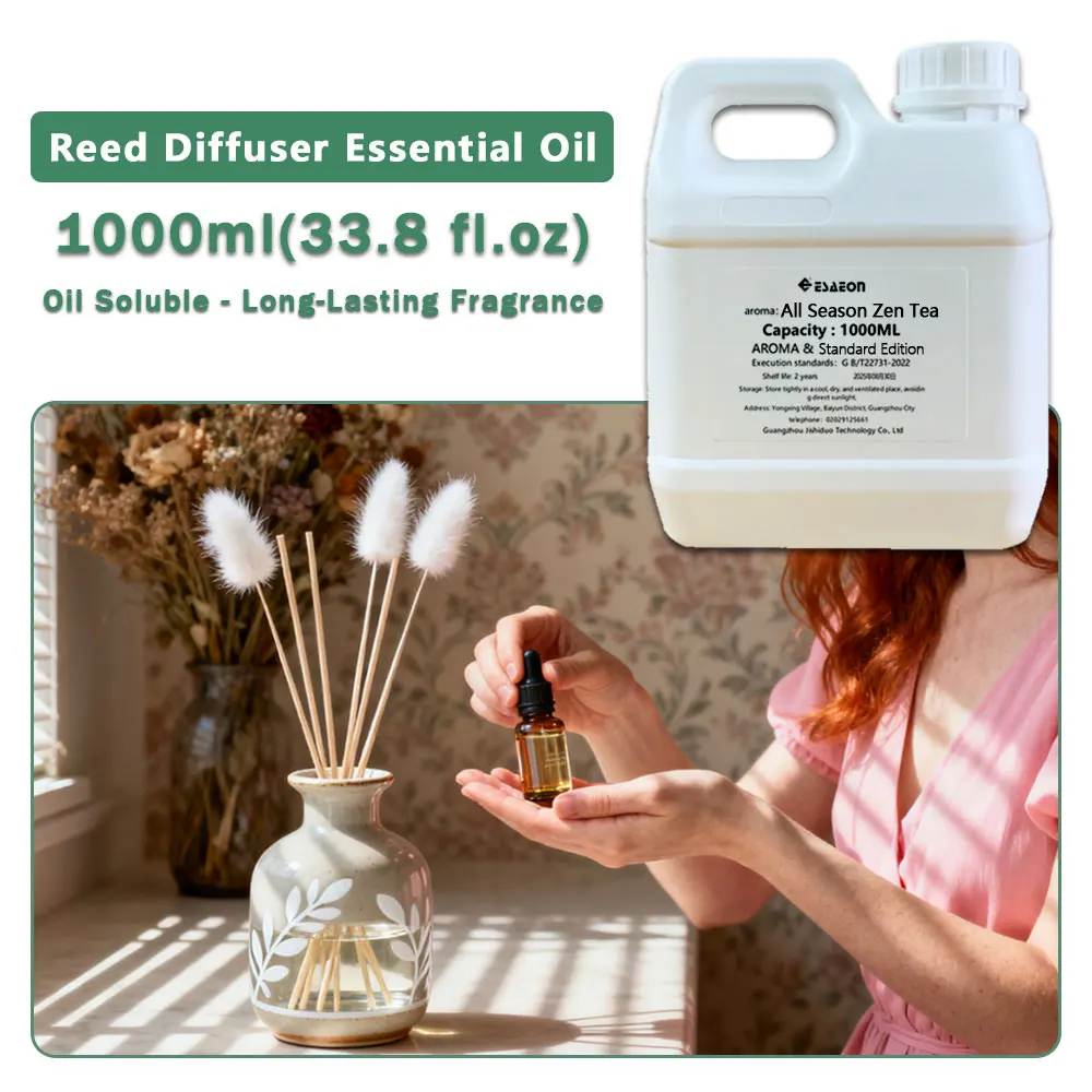ESAEON Vine Diffuser Supplements Essential Oils - For Reed Diffusers & Flameless Aroma, All Season Zen Tea - 1000ML (33.8 fl.oz)